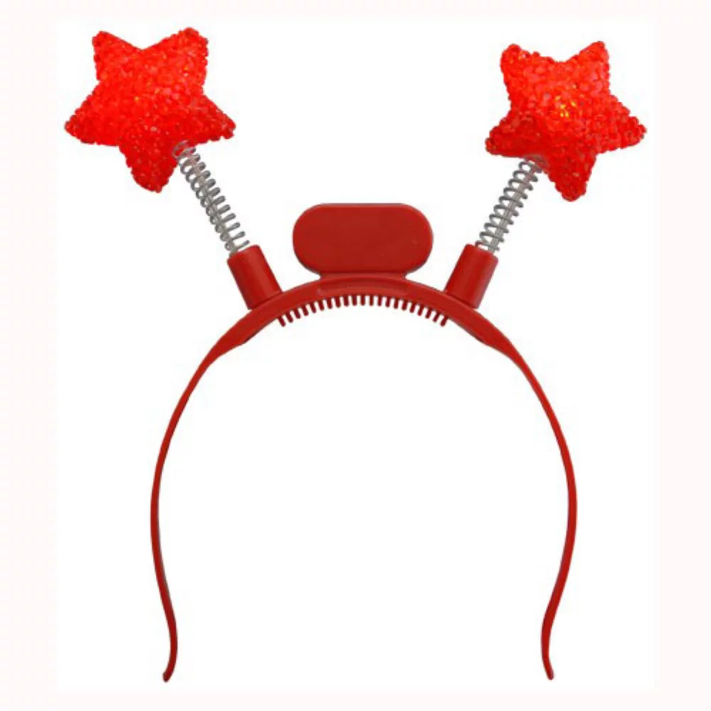 Light-Up Red Stars LED Boppers Headband