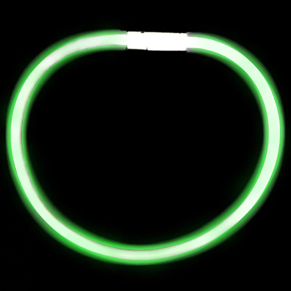 Collier tube LED vert