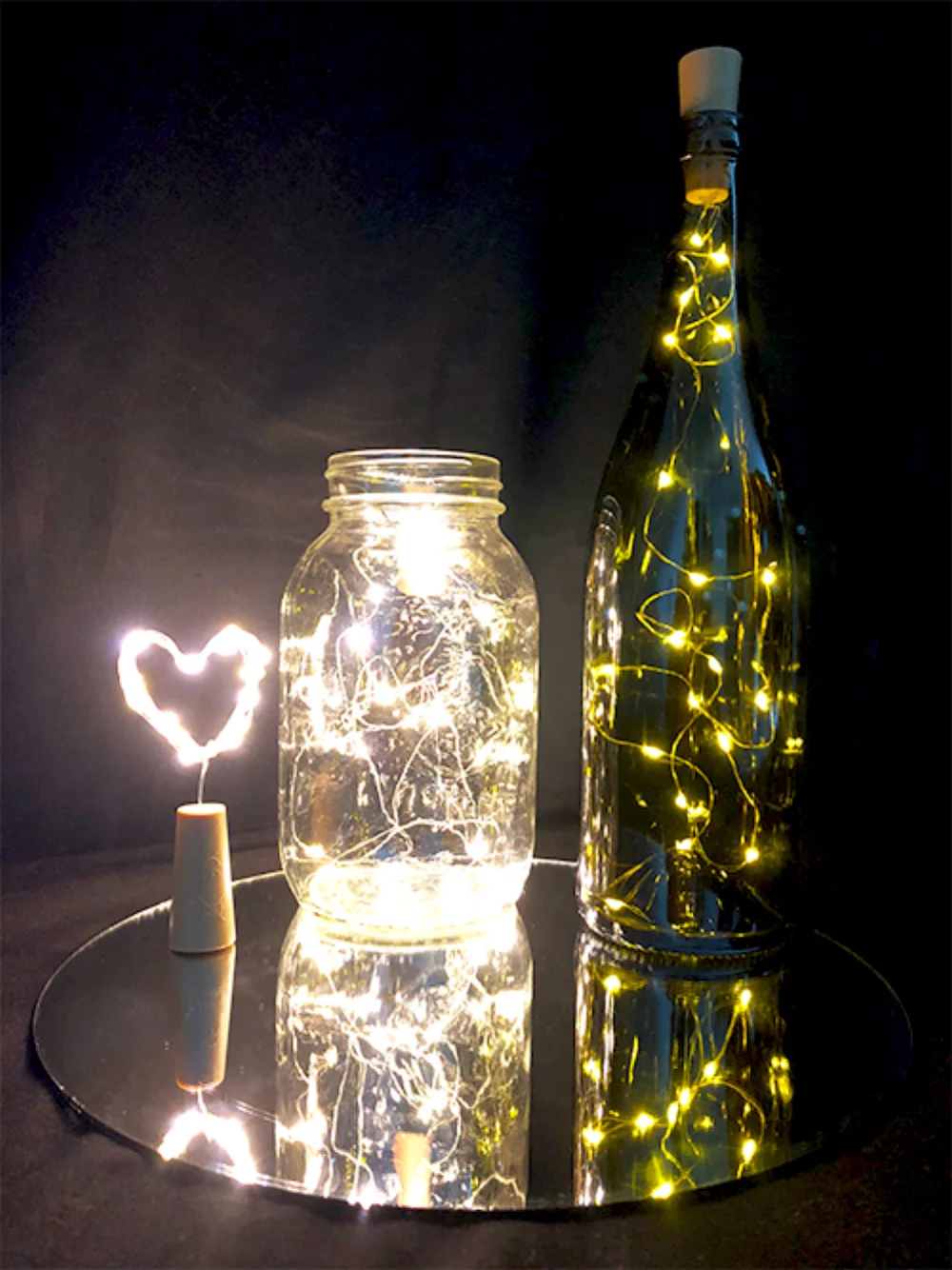 Lumière de bouchon de bouteille LED blanche