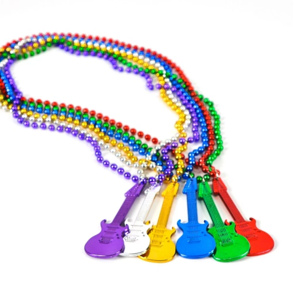 33" Guitar Bead Necklace - Assorted