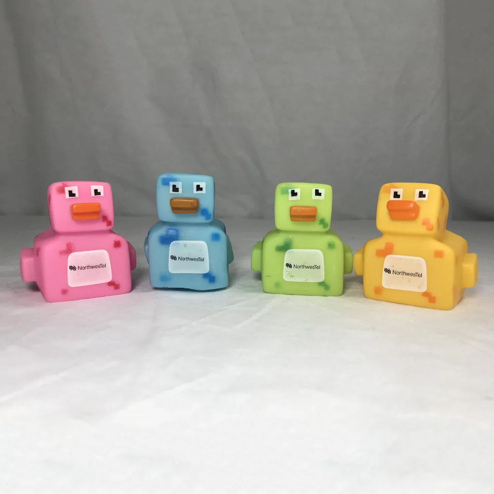 2" Assorted Pixelated Rubber Duck