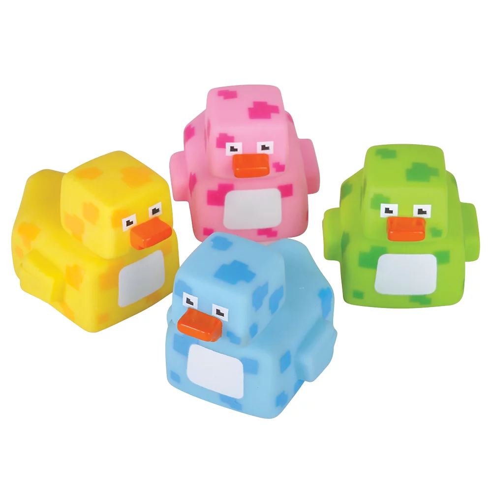 2" Assorted Pixelated Rubber Duck