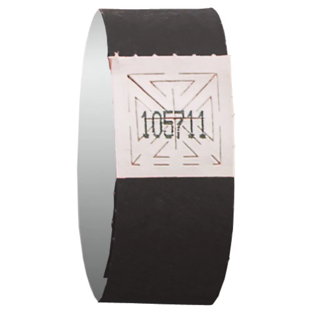 3/4" Tyvek Black Admission Bracelet