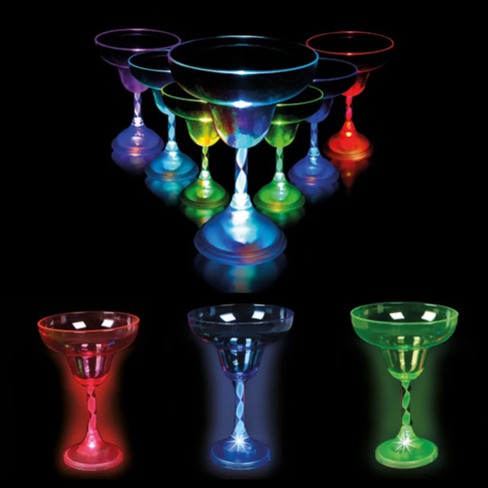 Verre à margarita clignotant de 7 pouces