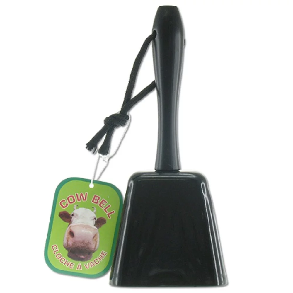 8'' Black Cowbell w/Handle