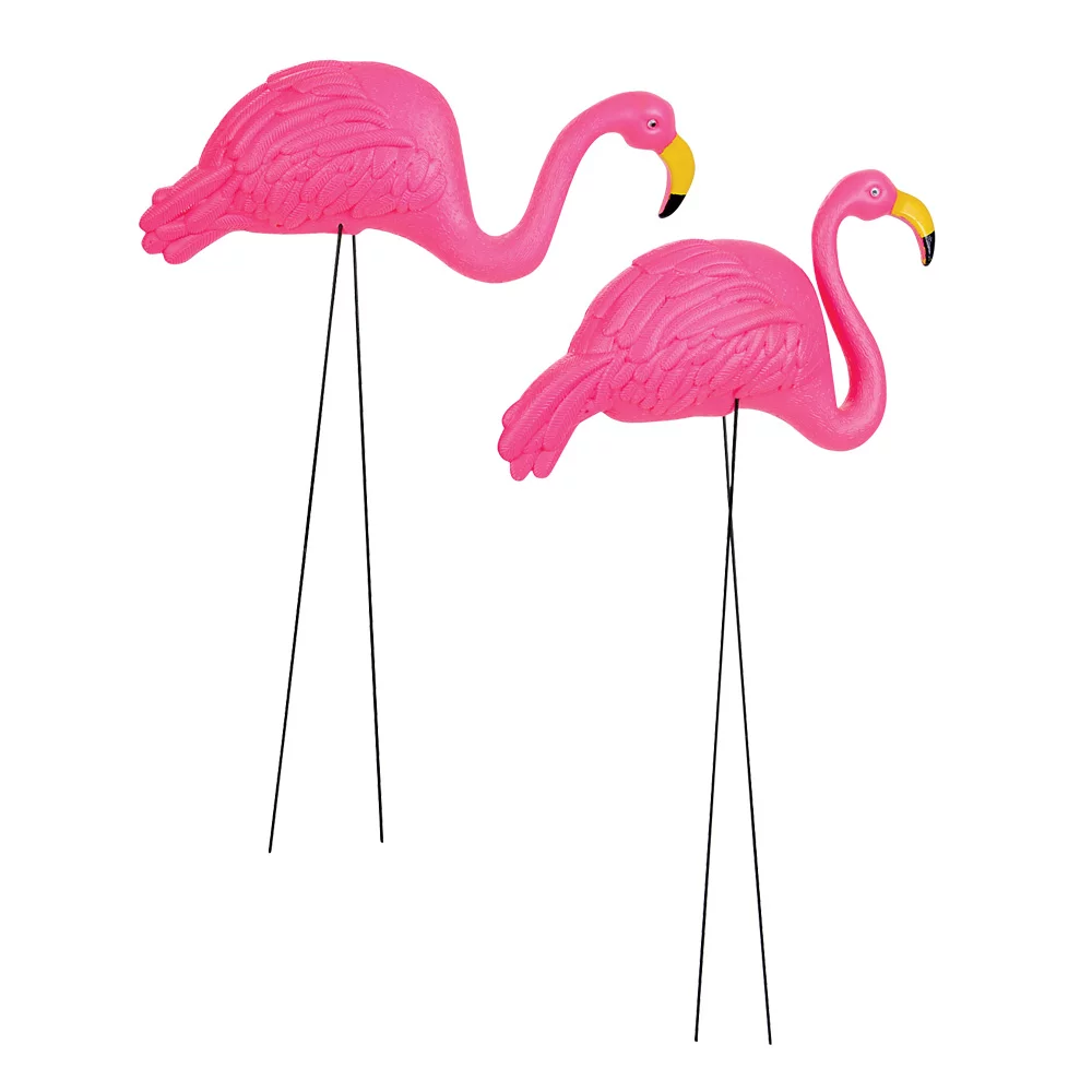 Ornement de jardin flamant rose de 34 pouces