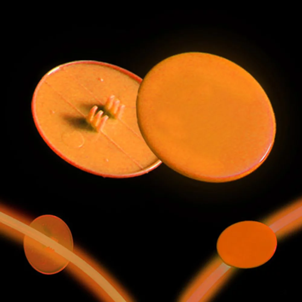 Médaillon orange à clipser