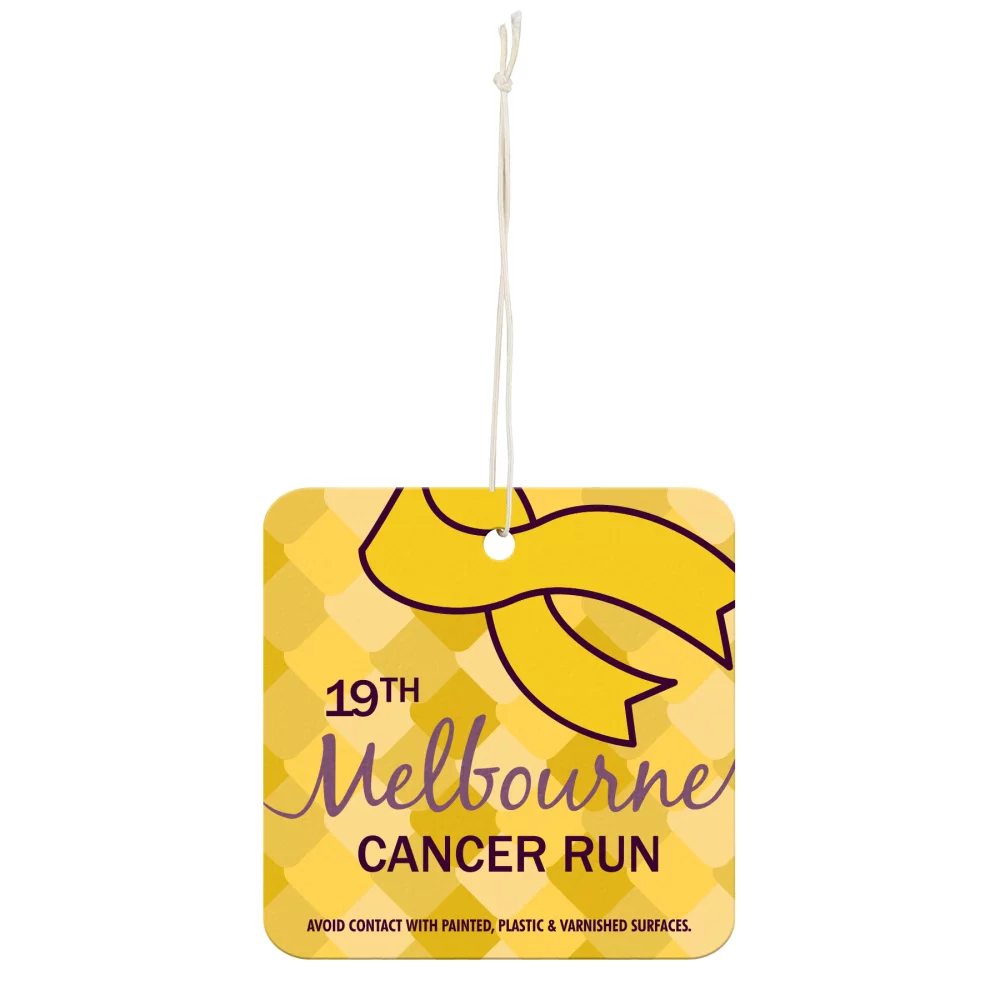 Étiquette désodorisante en papier carrée de 2,75" x 2,75"