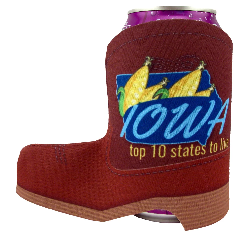 Porte-canette en forme de botte de cow-boy de 12 oz