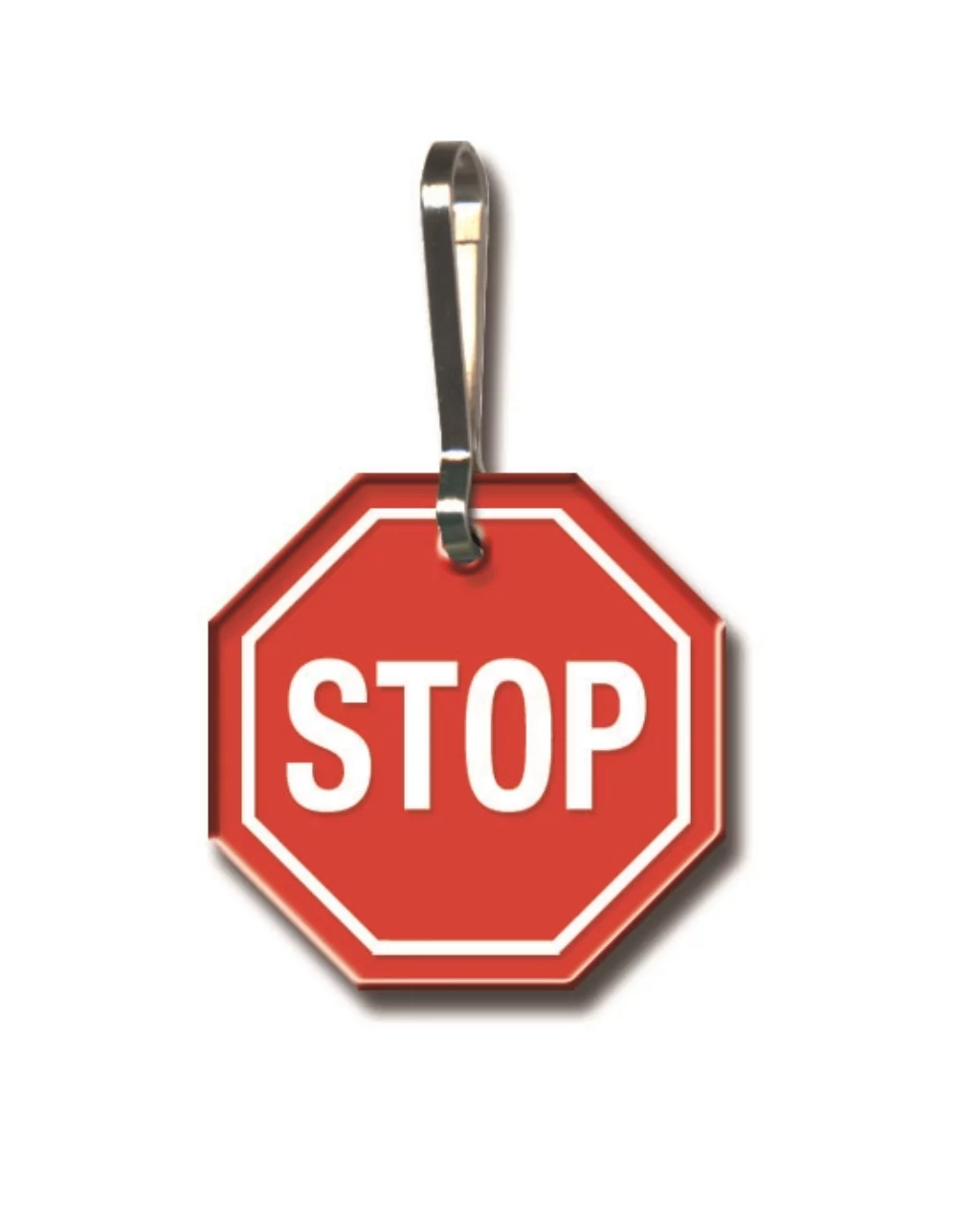 Forme personnalisée octogone - pince zippy & étiquette 1/16" blanc