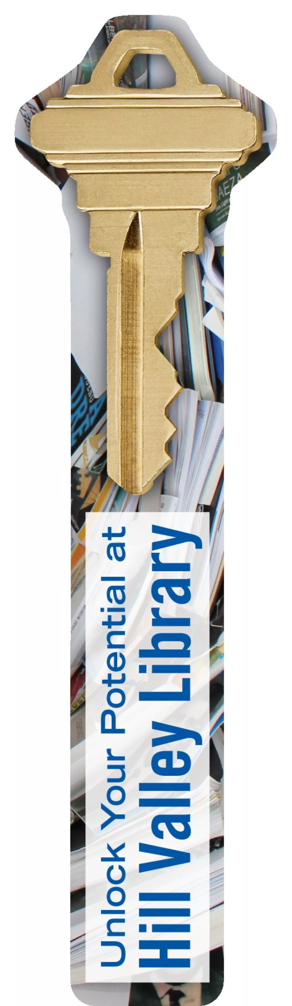 Custom shaped 8" bookmarks & rulers - Key