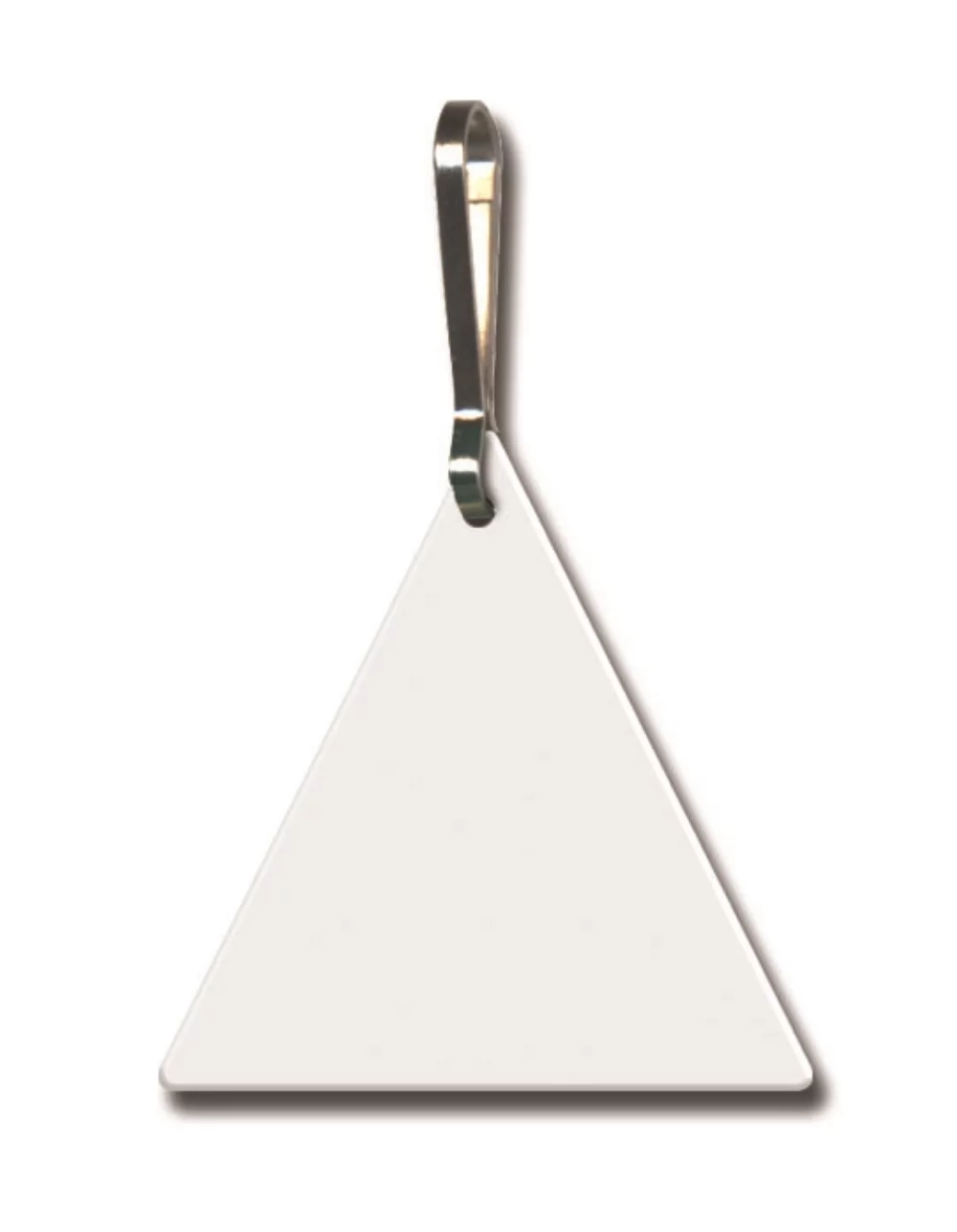 Triangle de forme personnalisée - zippy clip & tag 1/16" blanc