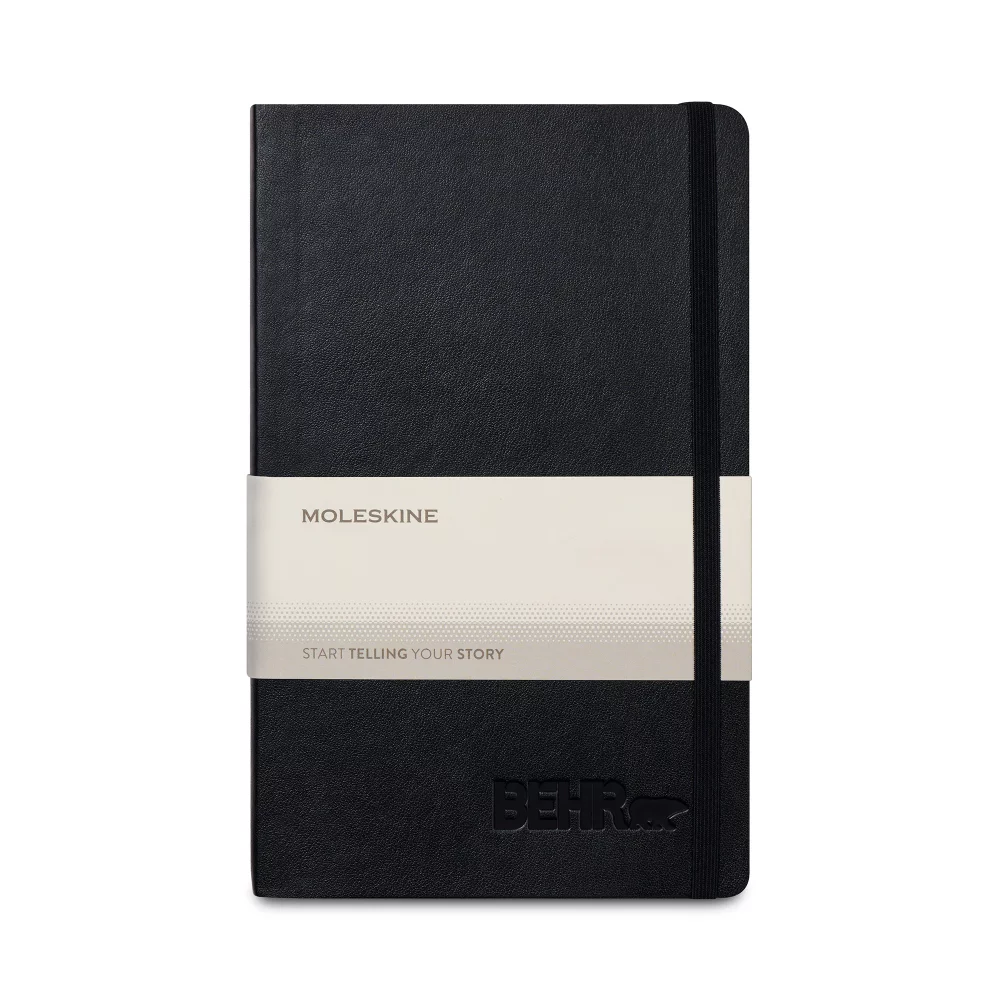 Cahier Moleskine® à couverture souple, grand format, ligné, noir