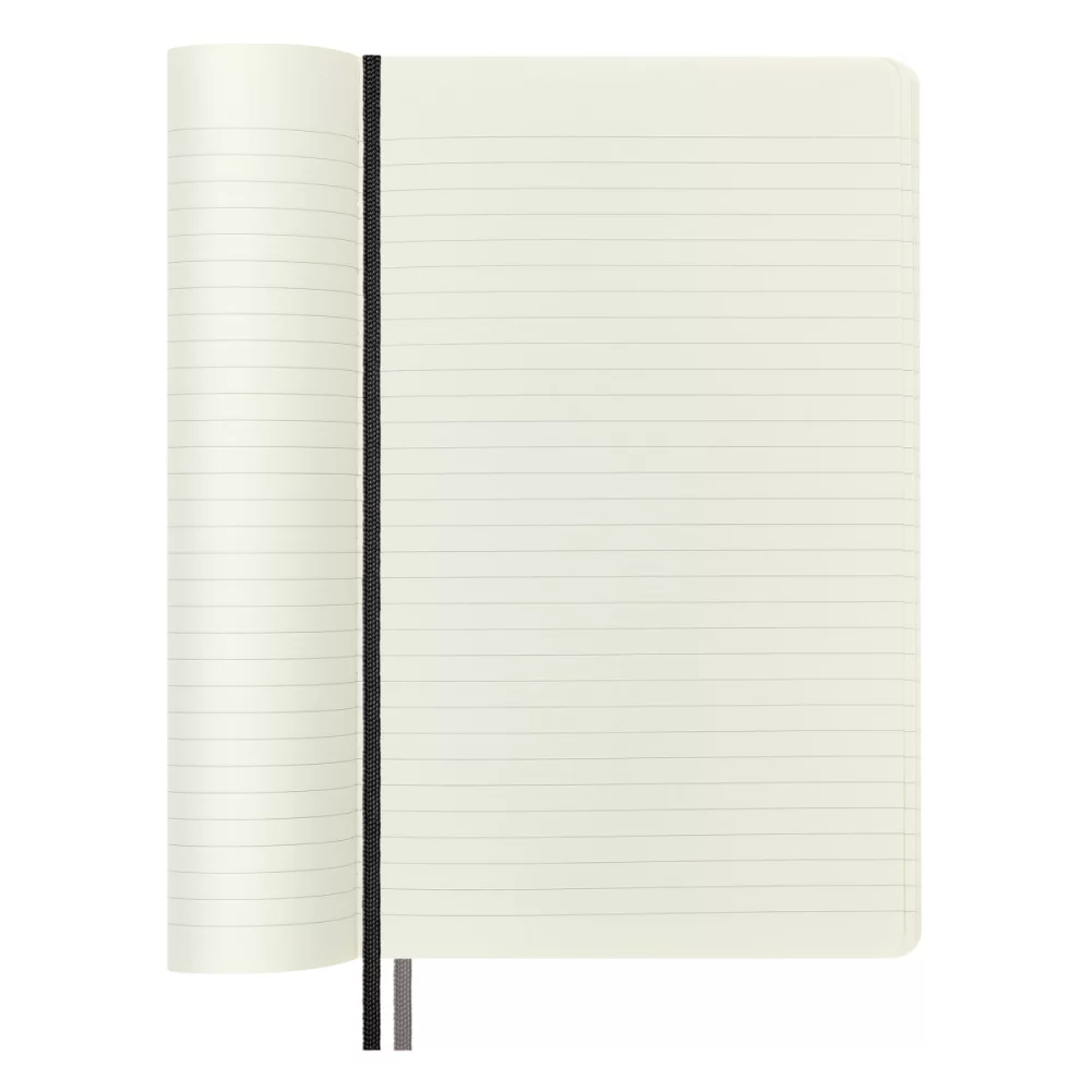 Cahier Moleskine® à couverture souple, grand format, ligné, noir