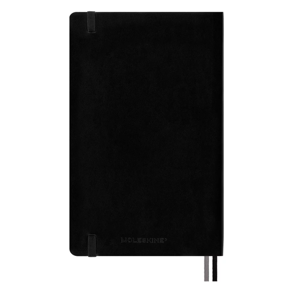 Cahier Moleskine® à couverture souple, grand format, ligné, noir