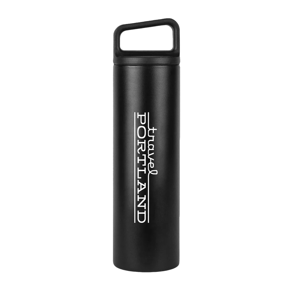 Bouteille à large embouchure isolée sous vide MiiR® - 20 oz - Poudre noire