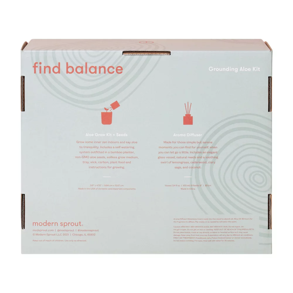 Kit Prenez Soin de Vous Modern Sprout® Find Balance - Aloès - Trouvez l'Équilibre