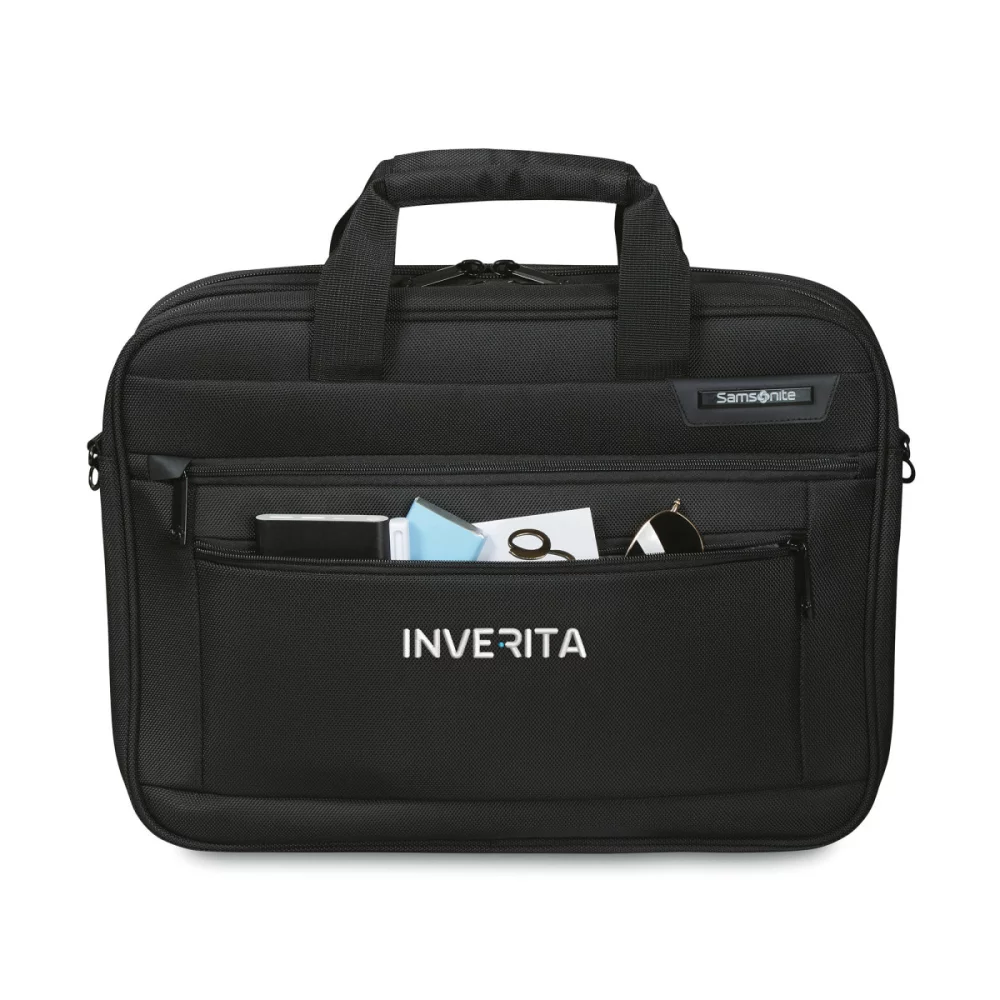 Samsonite Classic Business Perfect Fit Two Gusset Laptop Portfolio - Black