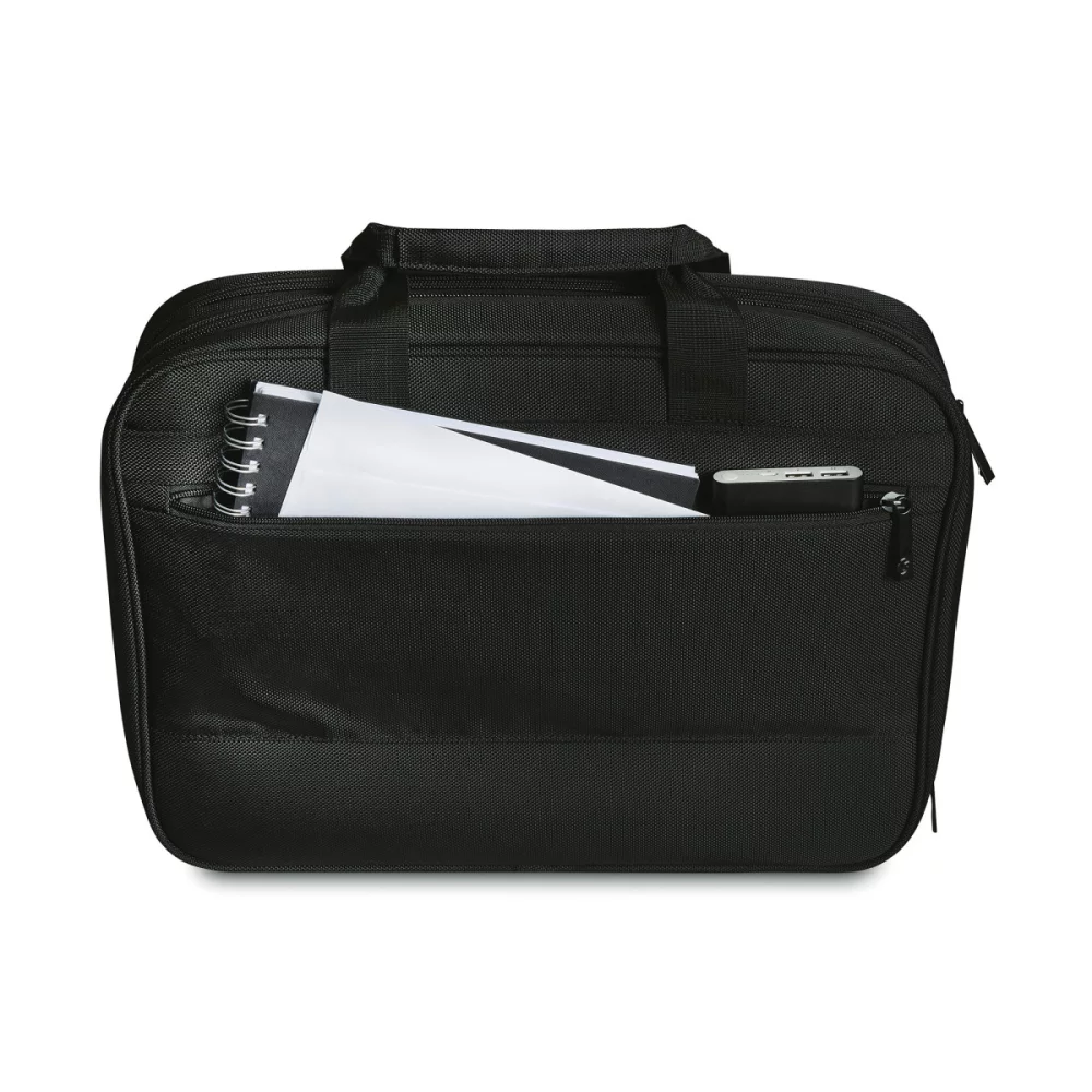 Samsonite Classic Business Perfect Fit Two Gusset Laptop Portfolio - Black