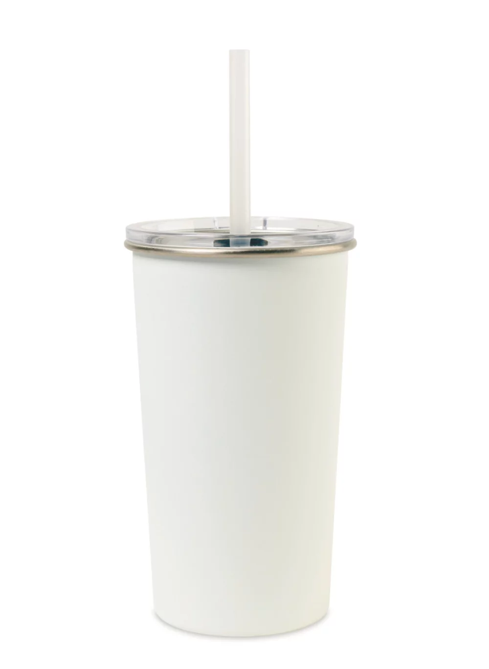 Arlo Classics Stainless Steel Tumbler with Straw - 20 Oz. - White