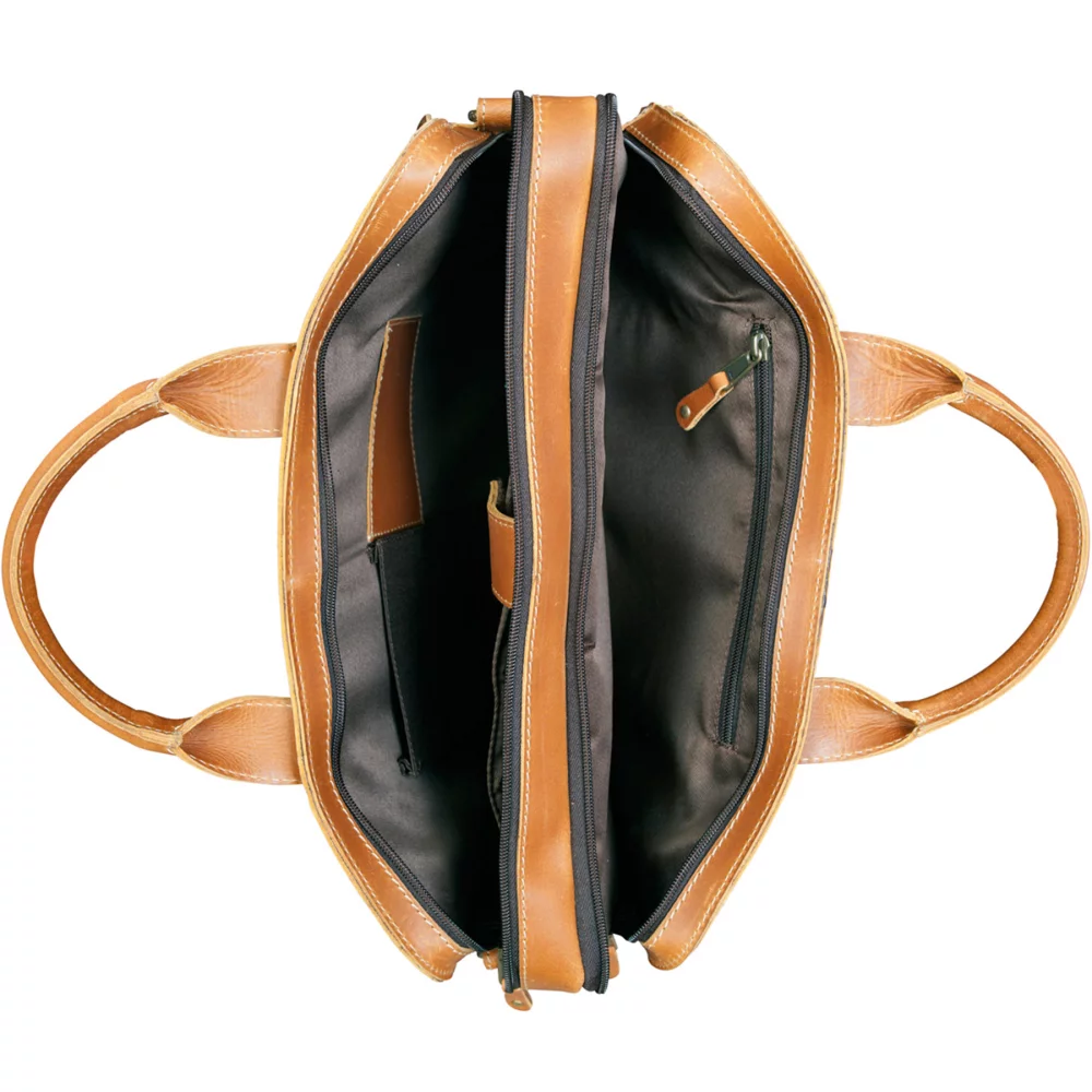 Texas Canyon Leather Briefcase
