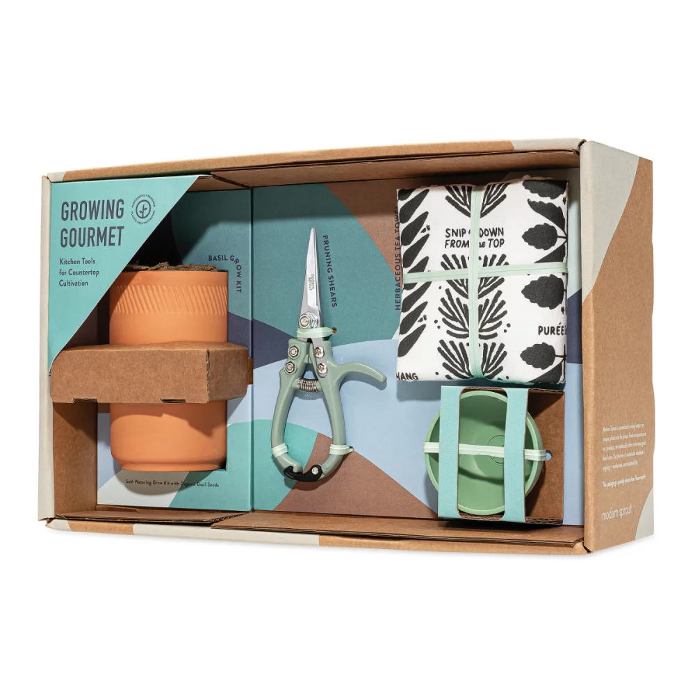 Ensemble cadeau de culture gastronomique Modern Sprout® - Terre cuite