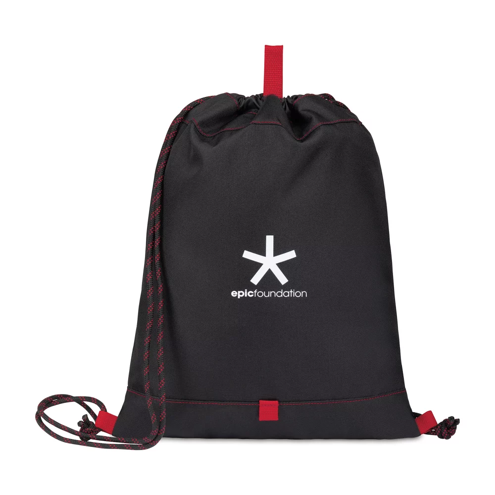 Sac à cordon en poly recyclé - Rouge