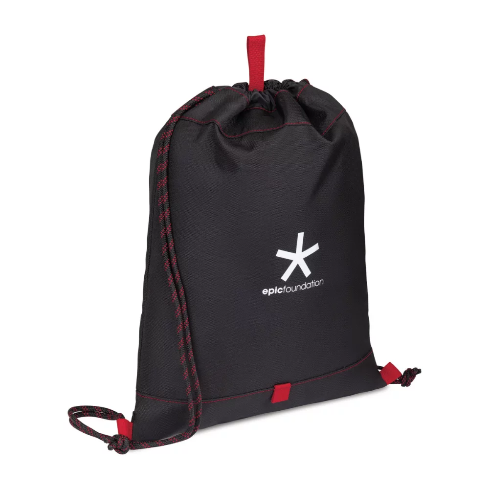 Sac à cordon en poly recyclé - Rouge