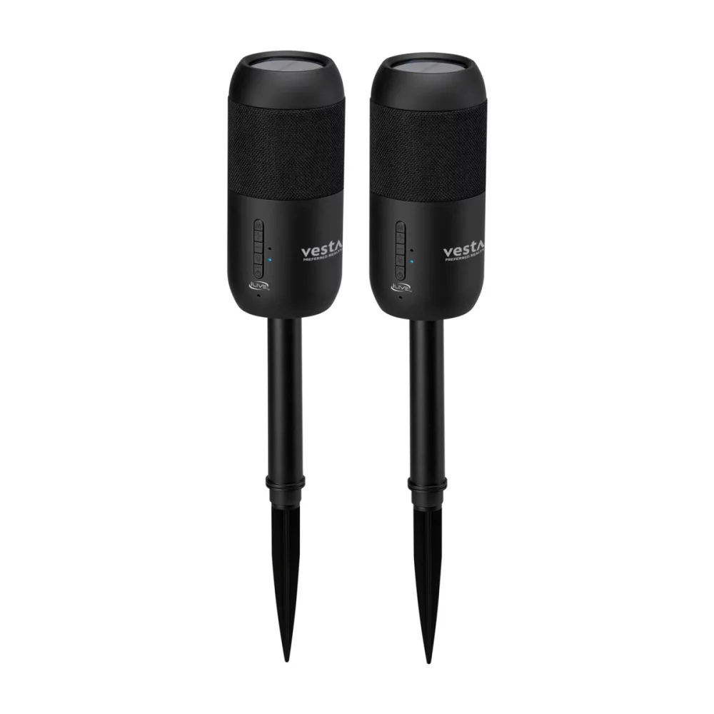 Enceintes Bluetooth solaires iLive™ pour l'intérieur et l'extérieur - Noir