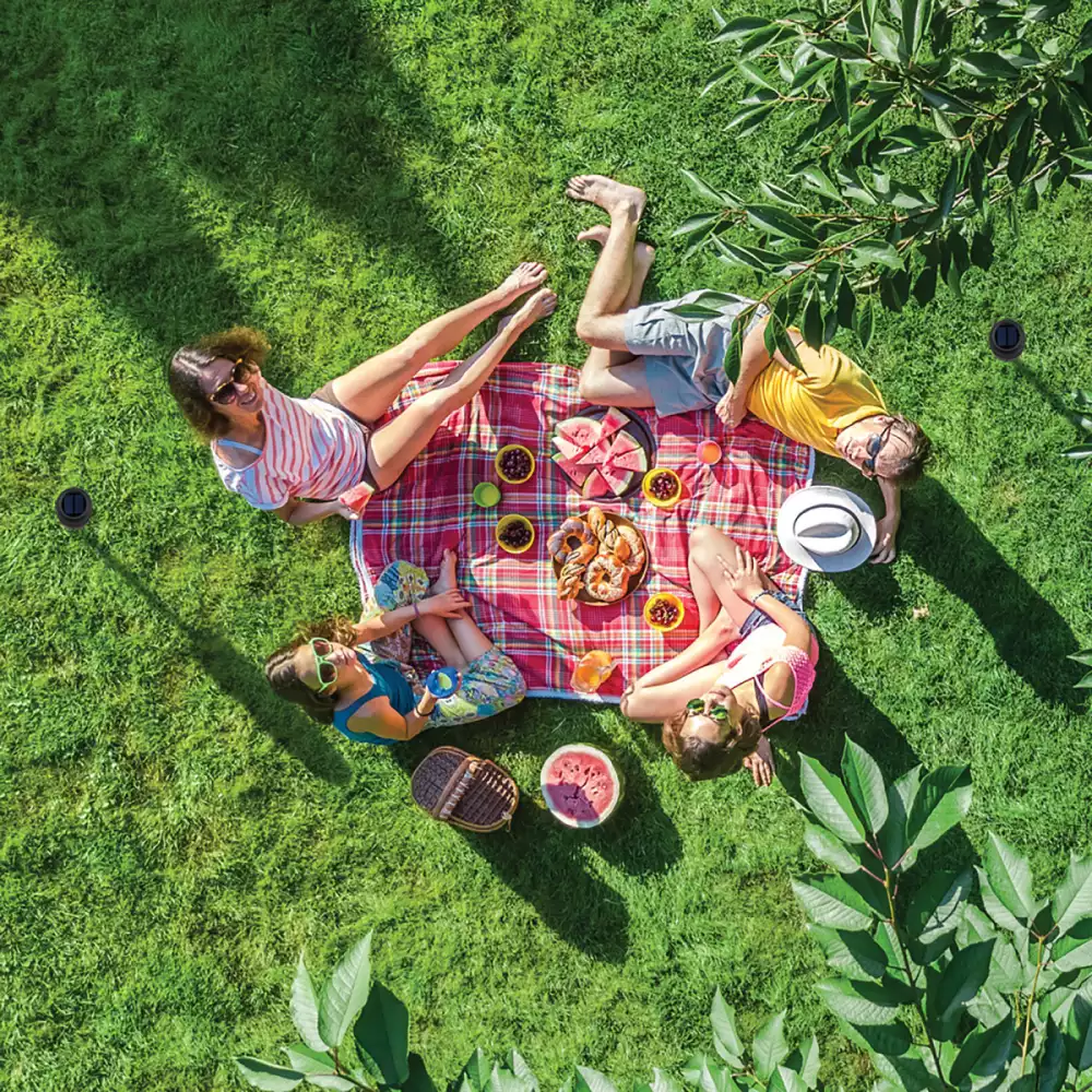 Enceintes Bluetooth solaires iLive™ pour l'intérieur et l'extérieur - Noir