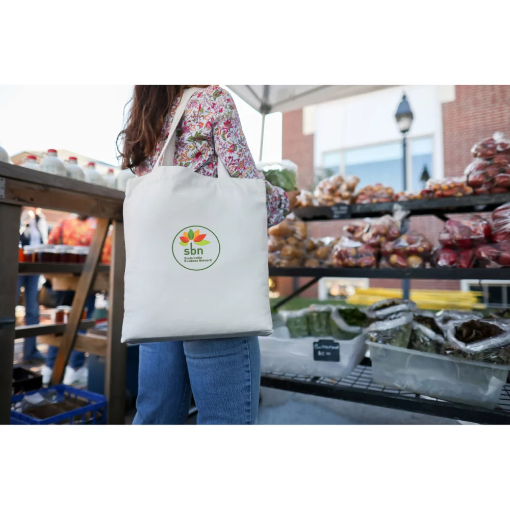 Sac fourre-tout à fond à soufflet en coton recyclé AWARE™ - Naturel