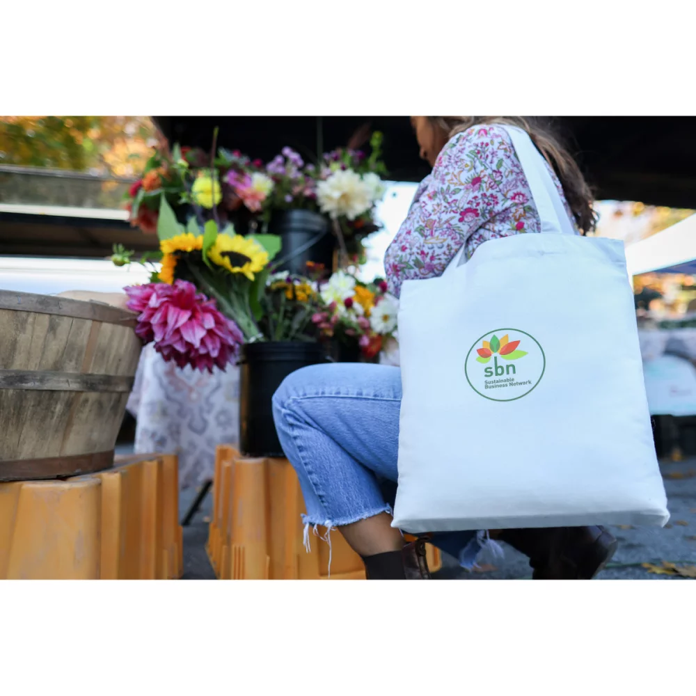 Sac fourre-tout à fond à soufflet en coton recyclé AWARE™ - Naturel