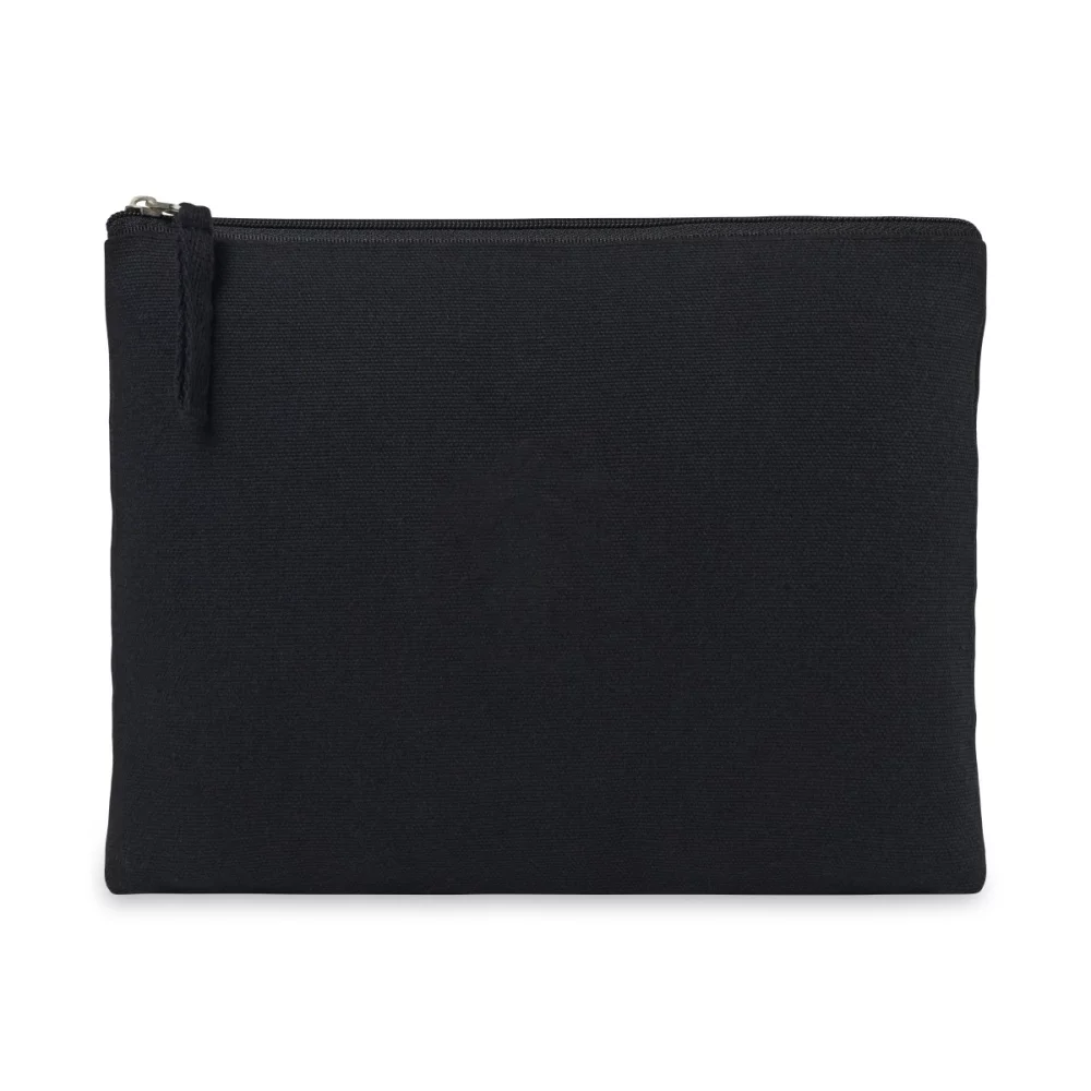 AWARE™ Recycled Cotton Zippered Pouch - Black