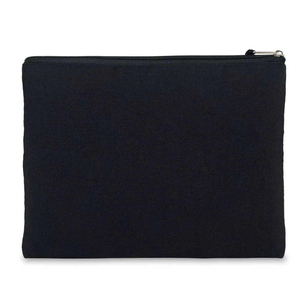 AWARE™ Recycled Cotton Zippered Pouch - Black