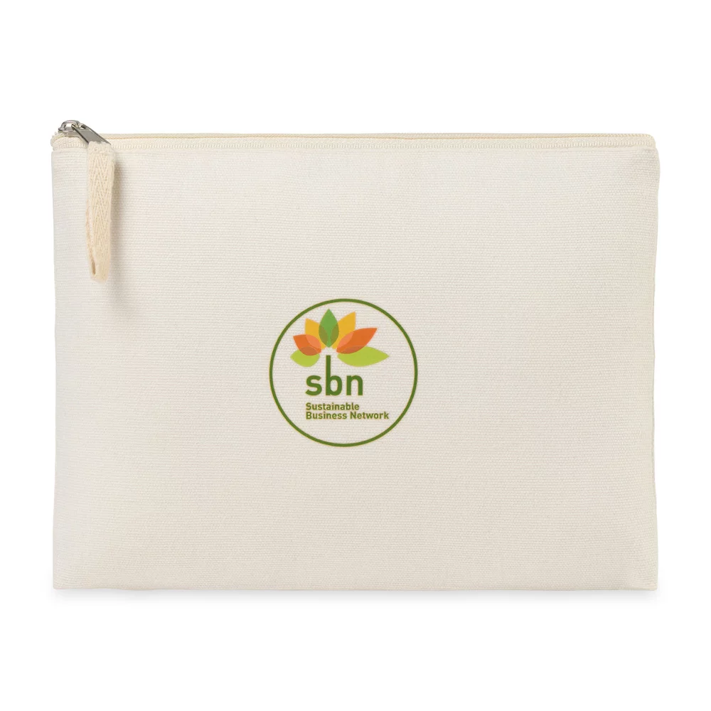AWARE™ Recycled Cotton Zippered Pouch - Natural