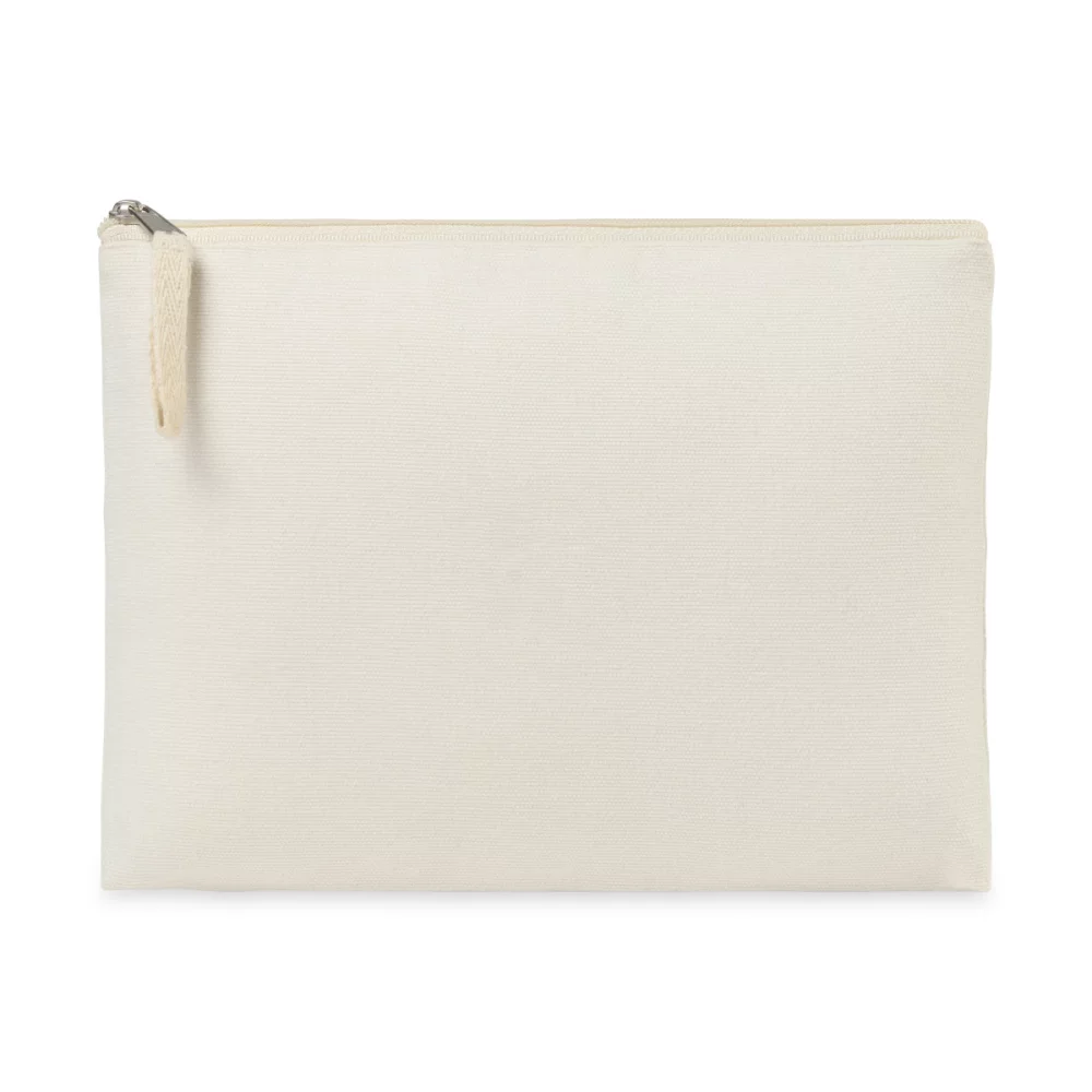 AWARE™ Recycled Cotton Zippered Pouch - Natural