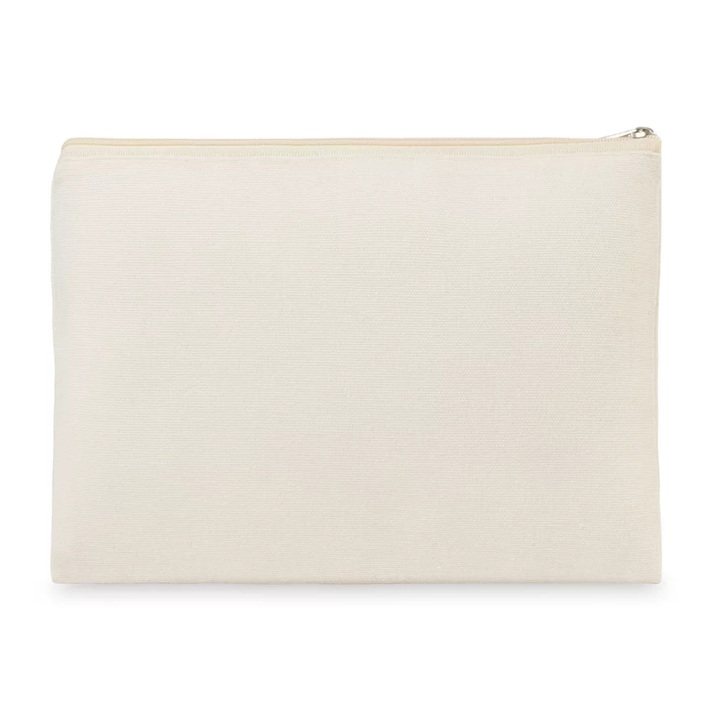 AWARE™ Recycled Cotton Zippered Pouch - Natural