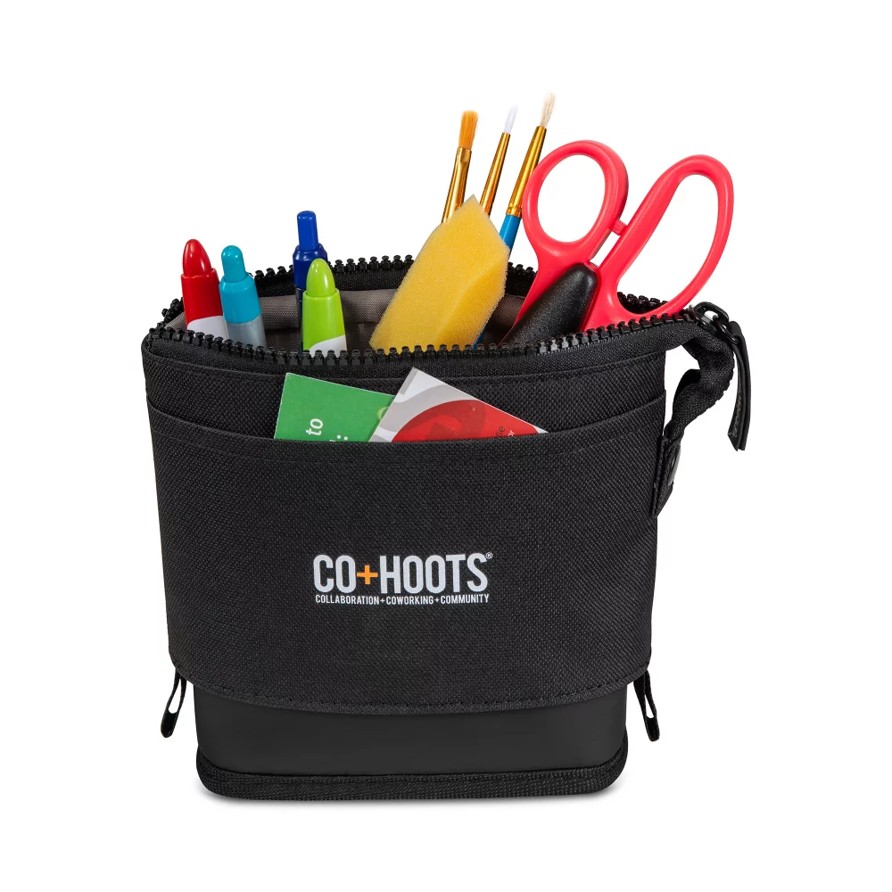 Trousse à crayons de bureau mobile - Noir