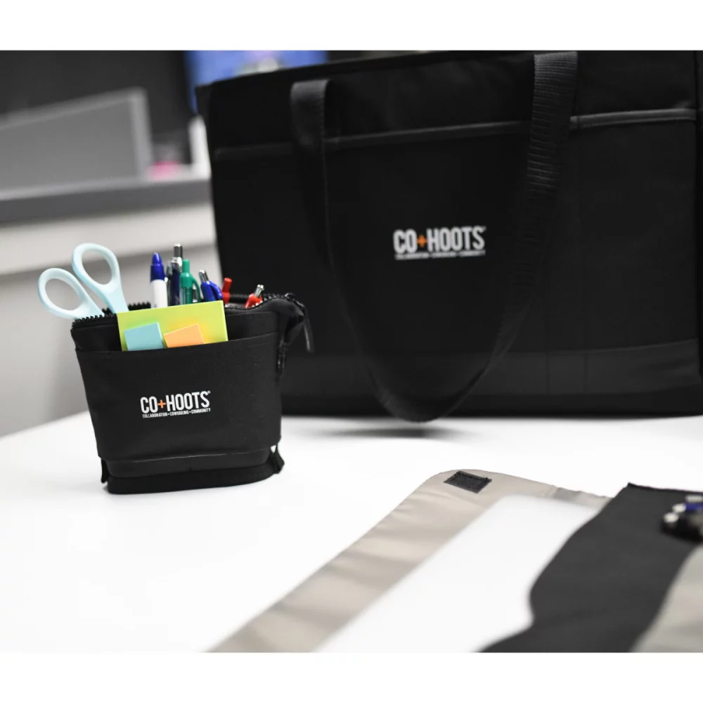 Trousse à crayons de bureau mobile - Noir