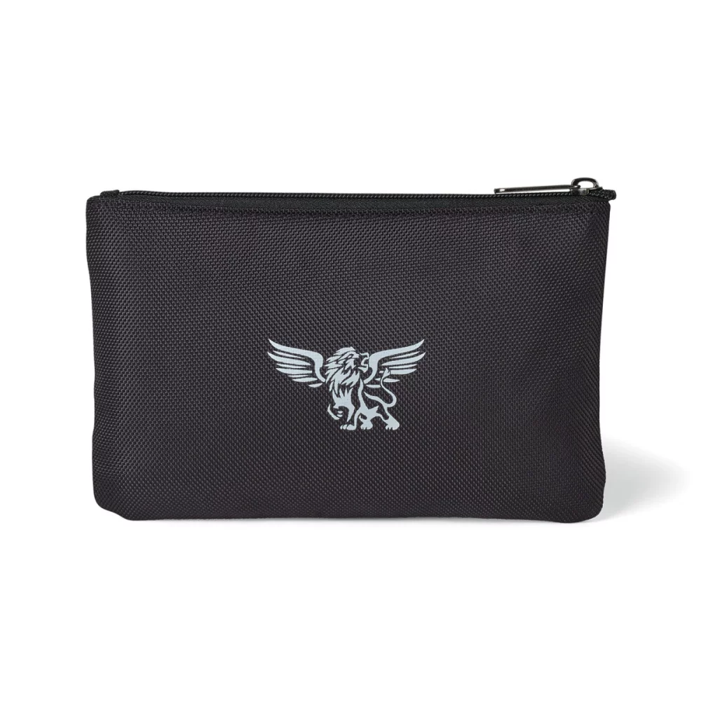 Travis & Wells® Leather Zippered Pouch - Black