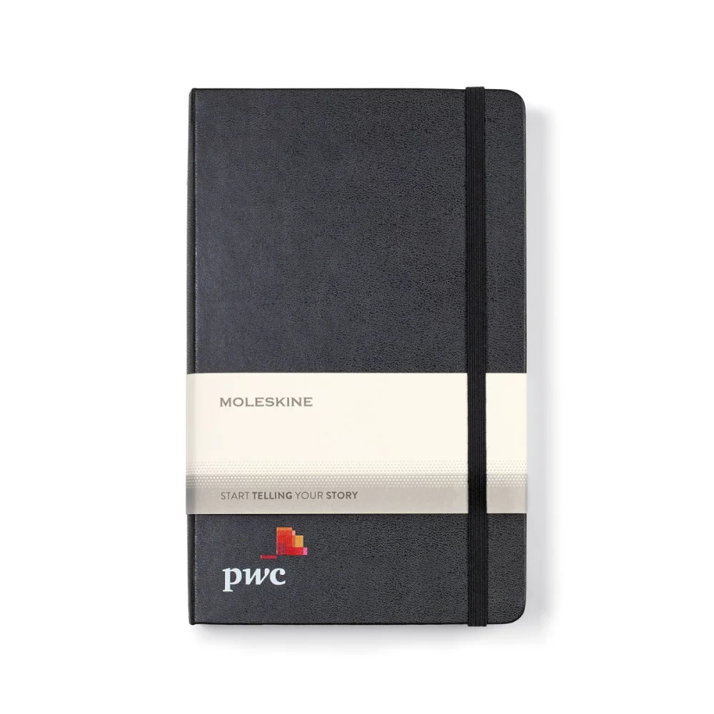 Moleskine® Hard Cover Ruled Large Expanded Notebook - Black