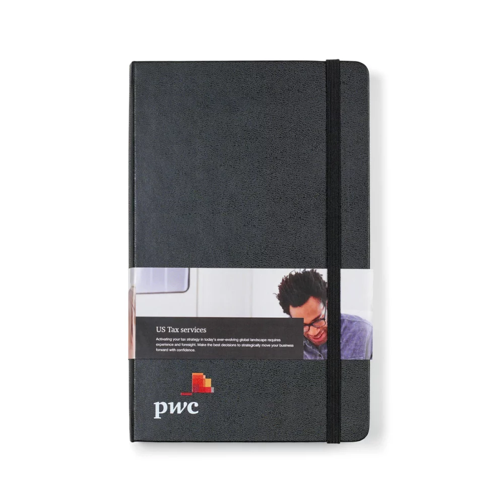 Moleskine® Hard Cover Ruled Large Expanded Notebook - Black