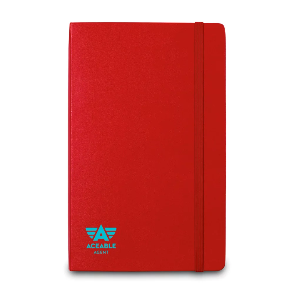 Cahier à couverture rigide Moleskine® à pages lignées, grand format - Rouge écarlate