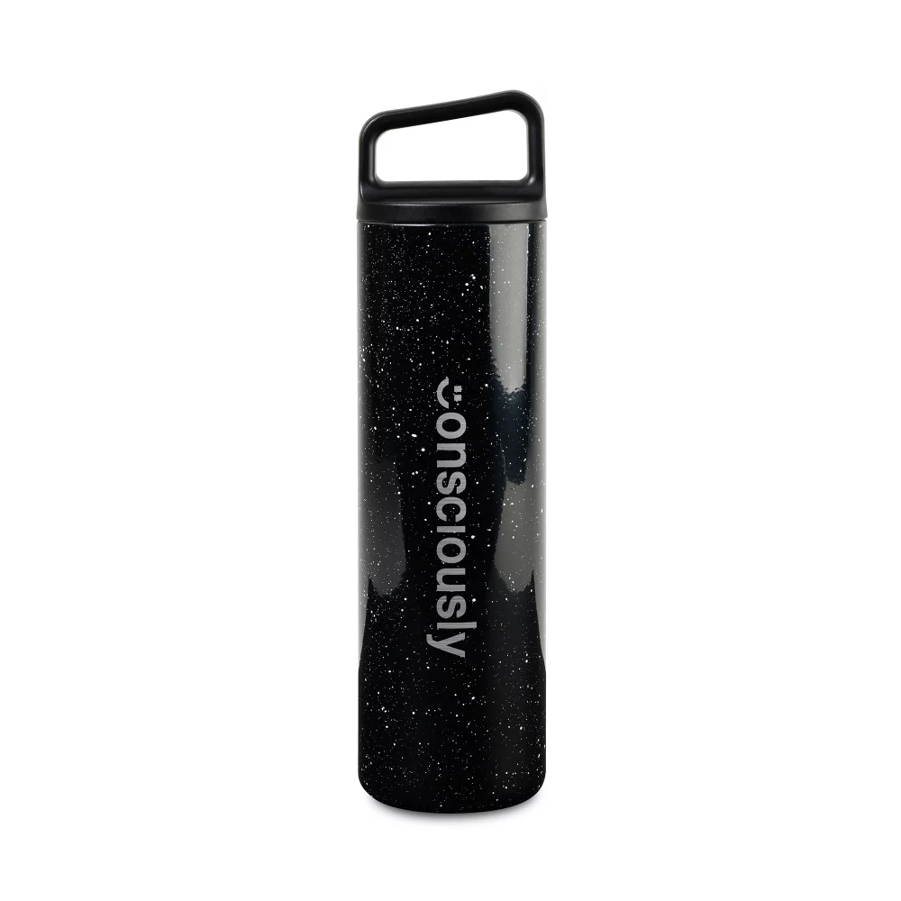 Bouteille à large ouverture isolée sous vide MiiR® - 20 oz - Tacheté noir