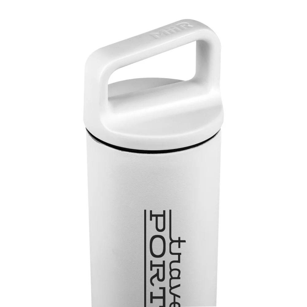 Bouteille à large ouverture isolée sous vide MiiR® - 20 oz - Poudre blanche