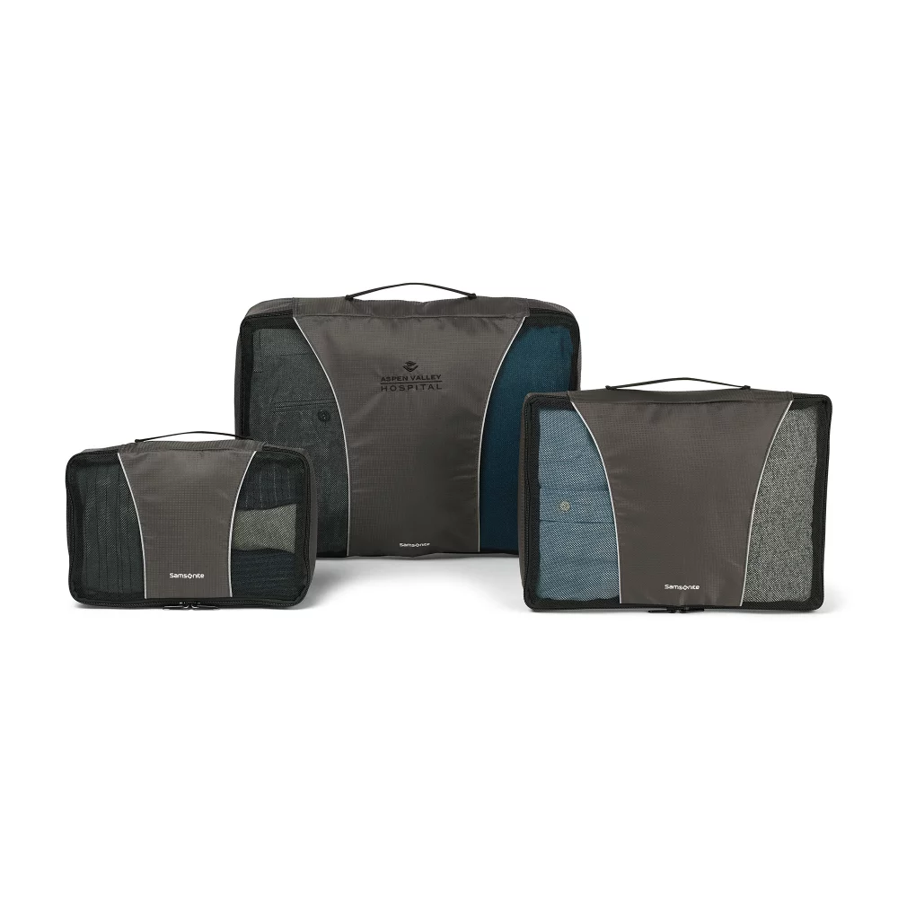 Ensemble de 3 cubes de rangement Samsonite - Charbon