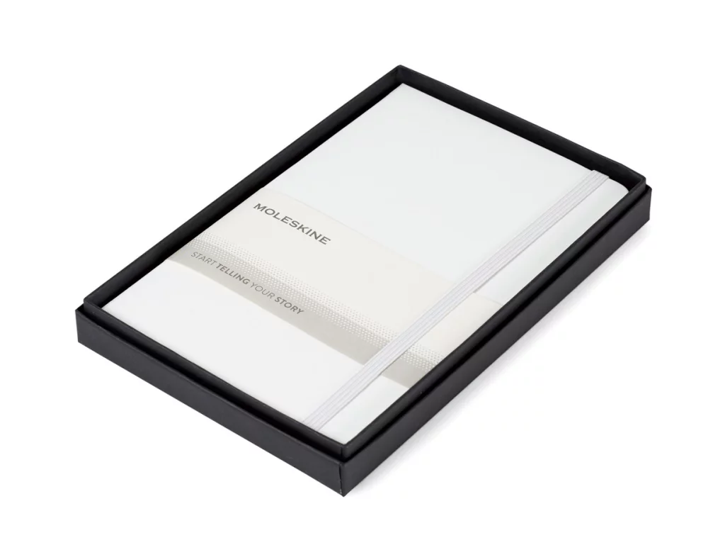 Ensemble-cadeau de carnet de notes moyen Moleskine® - Blanc