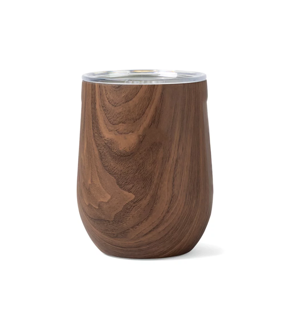 CORKCICLE® Stemless Wine Cup - 12 Oz. - Walnut