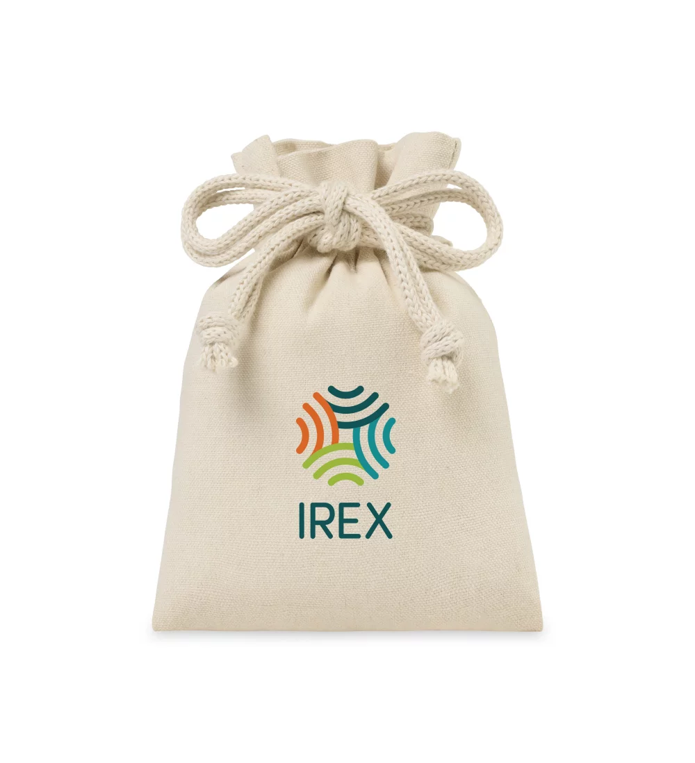 Eco-conscious Canvas Drawstring Gift Bag - Small - Natural