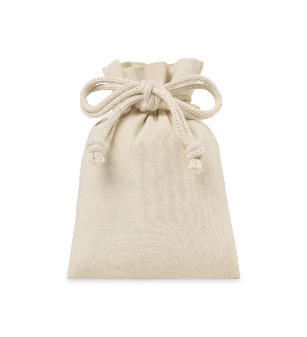 Sac cadeau en toile éco-responsable à cordon - Petit - Naturel